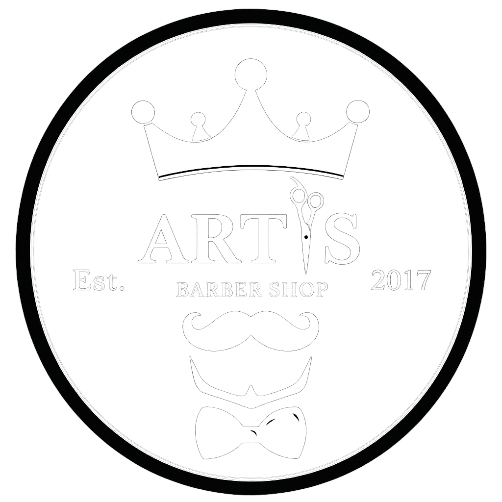 Logo blanc Artis Barber Shop